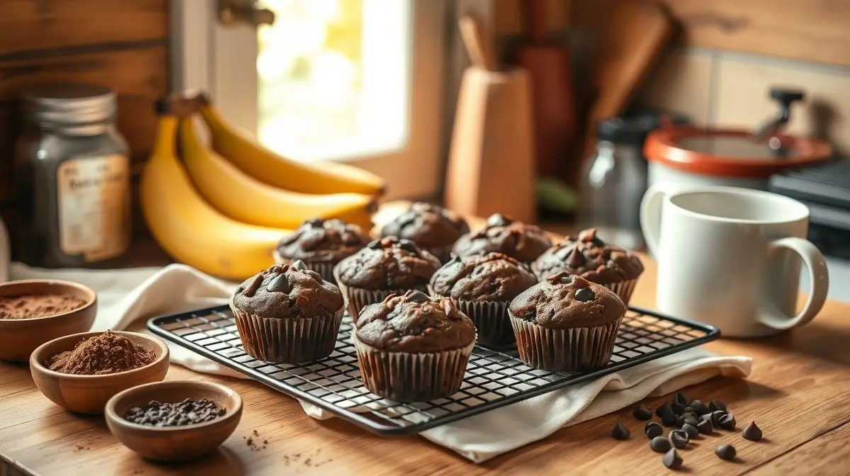chocolate banana bread muffins
