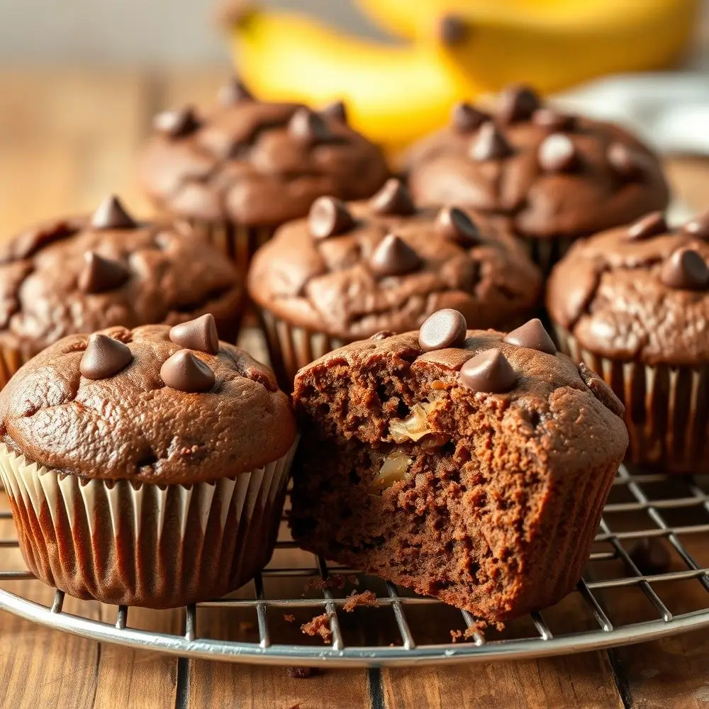 chocolate banana bread muffins