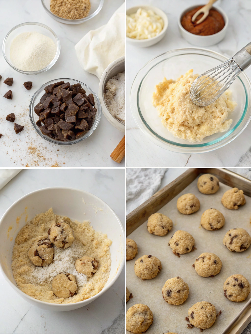 almond joy cookies preparing steps