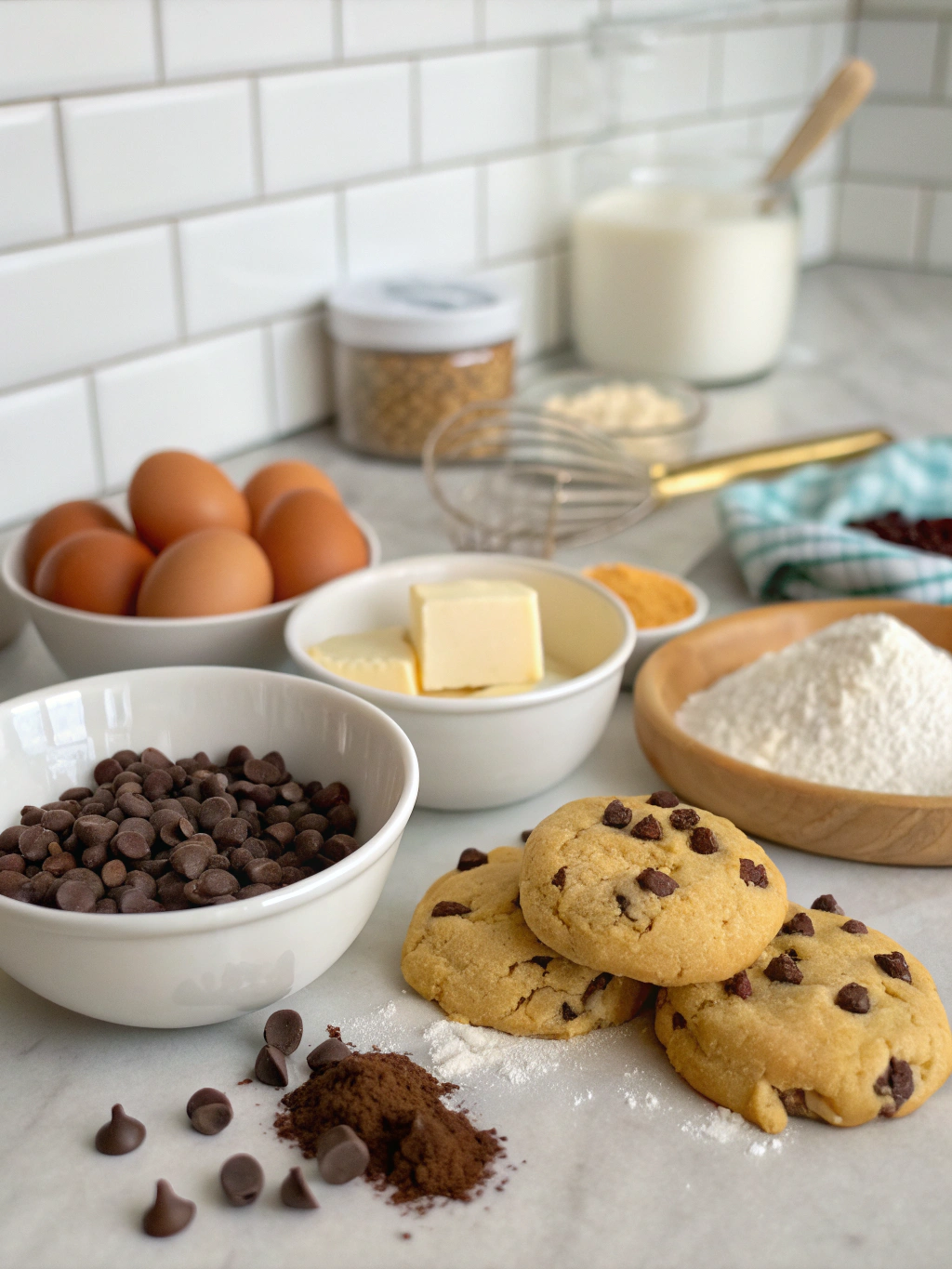 chocolate chip cookie recipe without brown sugar preparing steps