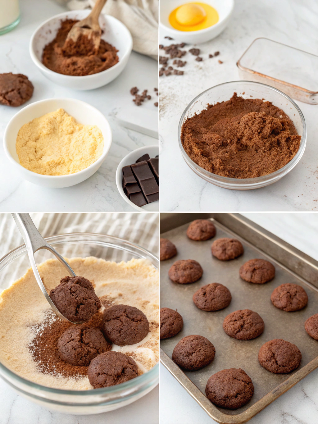 cookies made with cocoa powder preparing steps