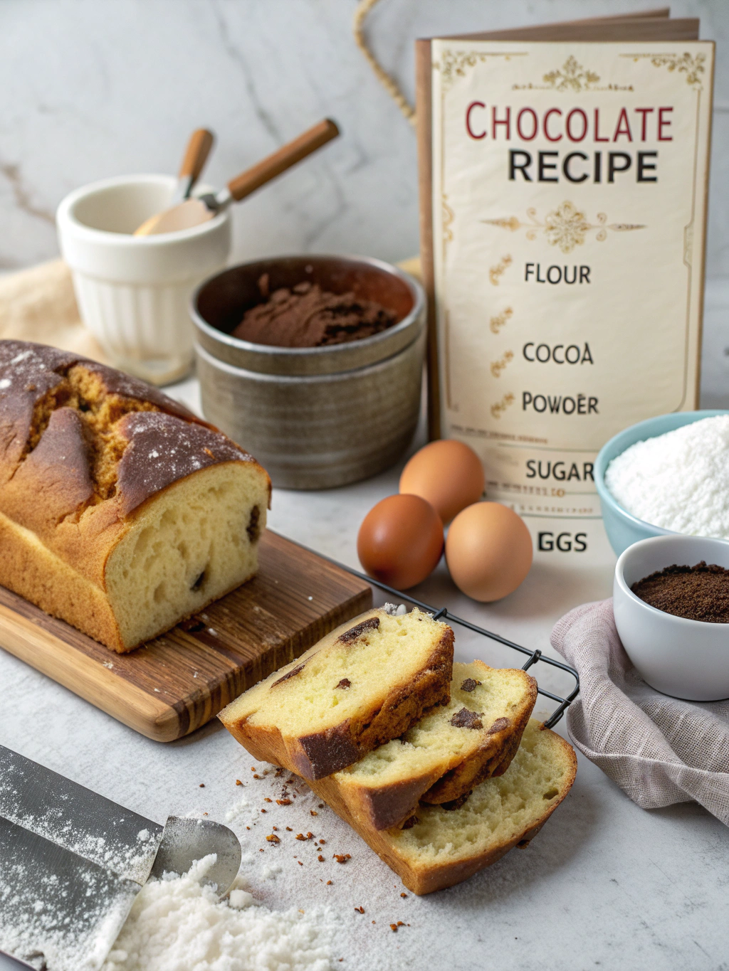 bread with chocolate recipe preparing steps